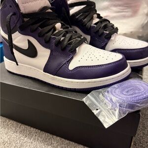 Jordan Purple and White High-Tops